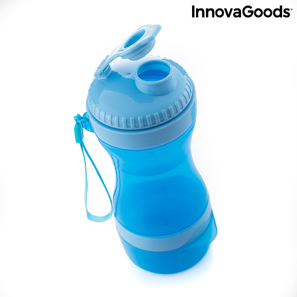 2-in-1 bottle with water and food containers for pets Pettap