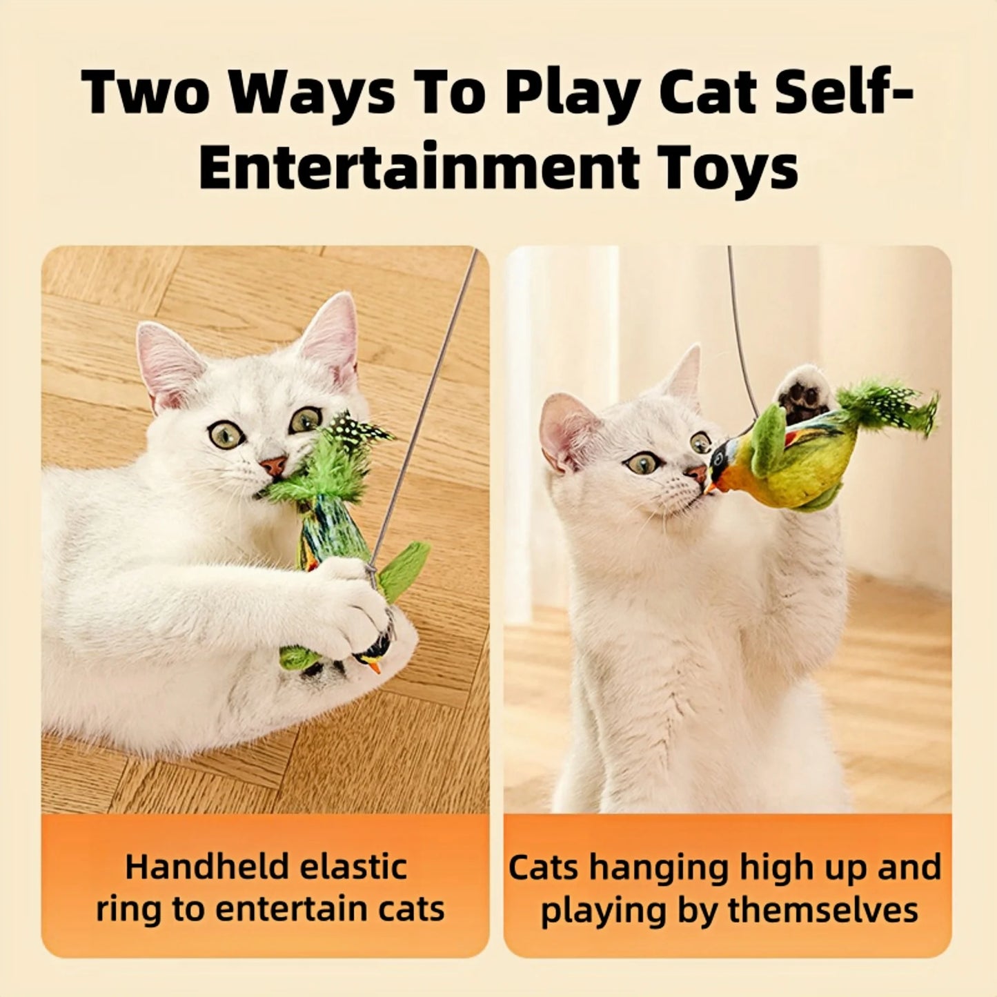 Cat Toys For Indoor Cats Interactive Cat Toy Realistic Bird Sound Cat